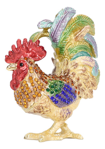 Baratija De Metal Con Diseño De Gallo Incrustado, Aleación D