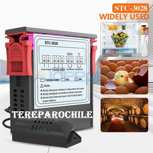 Termostato Control Humedad Temperatura Higrostato Stc-3028