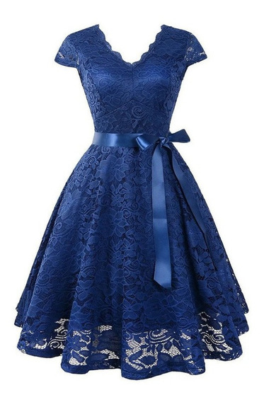 Vestido Dama De Honor Azul Marino | MercadoLibre 📦