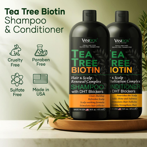 Conjunto De Shampoo E Condicionador Vanidox Tea Tree Com Bio