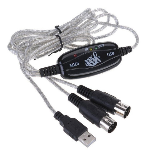 Cable Midi In Out A Usb Interfaz Para Pc 1,8 Mts Mayado 