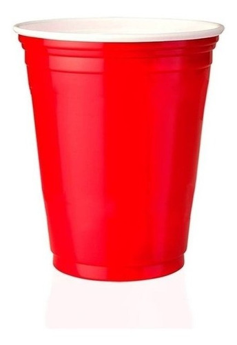 Imagem 1 de 1 de Copo Americano 400ml Vermelho Red Cup Beer Pong - 25 Unid