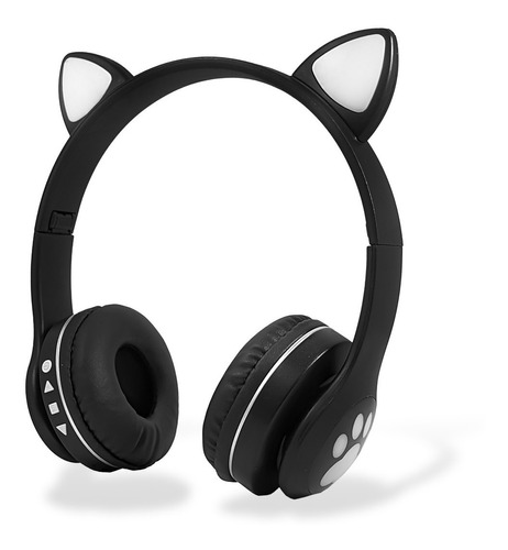 Auriculares Infantiles Inalámbricos Cat Ear Con Luz Led Otec