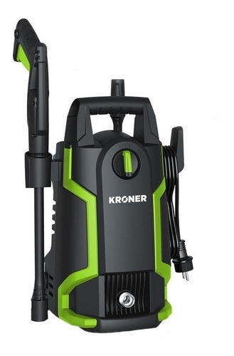 Imagen 1 de 2 de Hidrolavadora eléctrica Kroner KR-1400 negra y verde con 105bar de presión máxima 220V - 50Hz