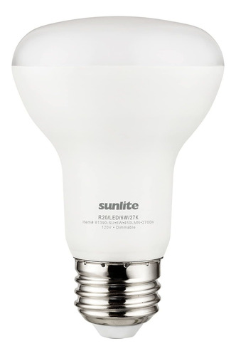 Sunlite 81390-su Led R20 Bombilla Empotrable (6 W, Equivalen