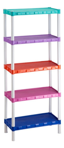 Agraplast 877 estante modular prateleiras plástica colorida 5 andares