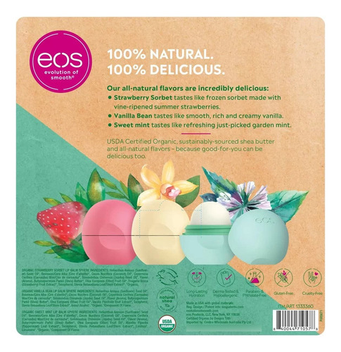 Bálsamo Labial Eos Super Balm Esfera Varios 7pack 7grs.
