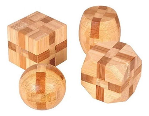 - Puzle De Madera Kongming Luban Lock 3d De 9 Piezas