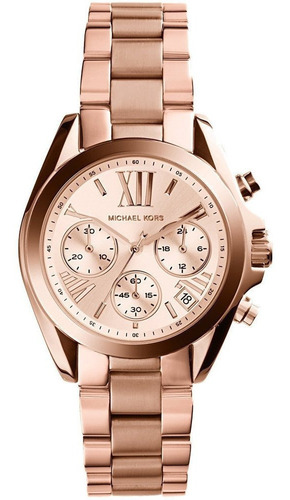 Reloj Michael Kors Mk5799 Bradshaw 36mm Cronógrafo Oro Rosa