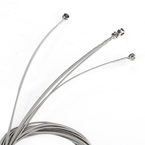 Imagen 7 de 10 de Cuerdas Para Bajo De Acero Inoxidable 5pcs Plata