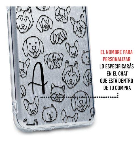Funda Para Realme Para Mujer Perritos Mascota Letra Inicial