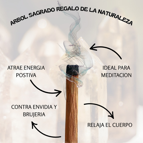 Palo Santo Sahumerio Árbol Sagrado Incienso Madera 20grs Palo Santo