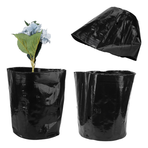 Bolsa De Vivero De Plástico Negro Engrosado Para Plantas Y F