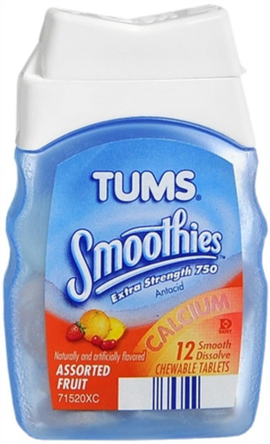 Tums Suavemente Asst Fruit Size 12ct Tums Smoothies Surtido