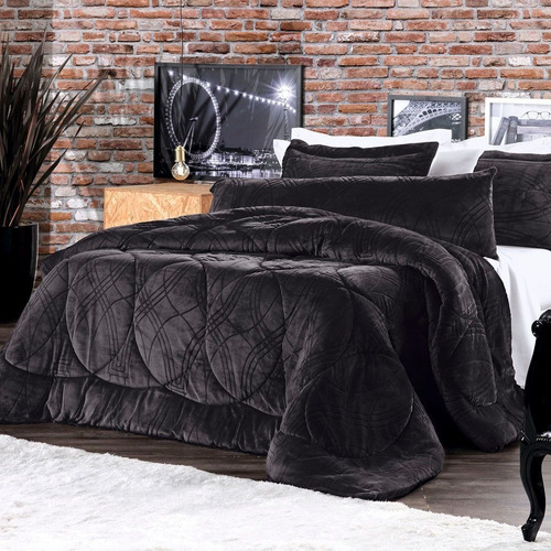 Acolchado Altenburg Altenburg Blend Elegance Blend Elegance queen diseño gate color negro de 240cm x 260cm