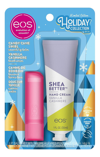 Eos Protector Labial Candy Cane + Crema Vainilla