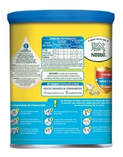 Fórmula Infantil En Polvo Nestlé Baby Klim 2 Lata 400g