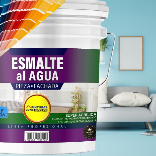 Esmalte Al Agua Pieza Y Fachada Blanco Invierno Galón 4lts