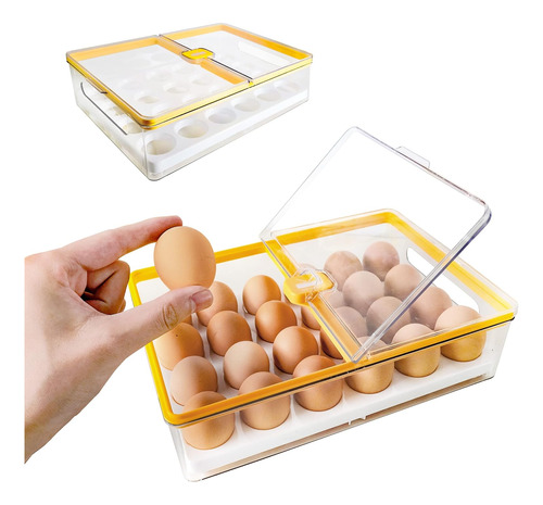 Soporte Transparente Para Huevos Para Refrigerador, Contened