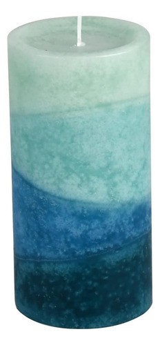 Vela En Forma De Pilar Con Aroma A Océanos De 3 X 6 Pulgadas