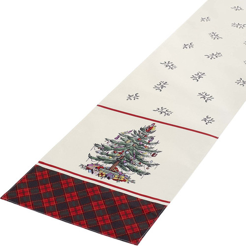 Avanti Linens Tree Spode Christmas Collection 14 X 90 Red Ta