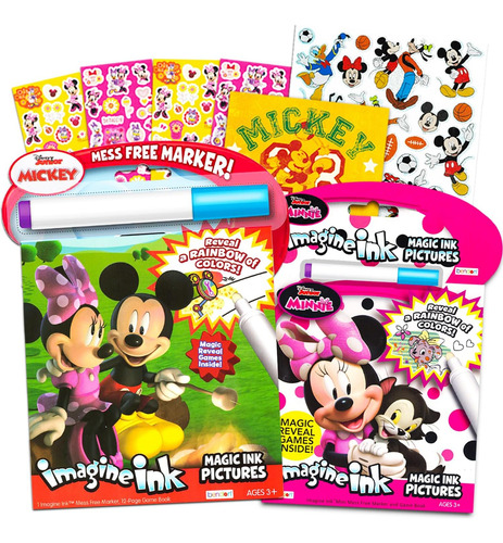 Disney Minnie Mouse Y Mickey Mouse Imagine Ink Book Super Se