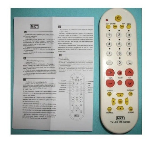 Controle Remoto Universal Tv Led E Lcd Mais De 175 Marcas