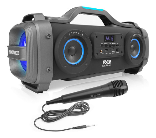 Pyle Altavoz Inalámbrico Portátil Bluetooth Boombox