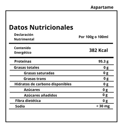 Aspartame Edulcorante Bajo En Calorías Sustituto Azúcar 500g