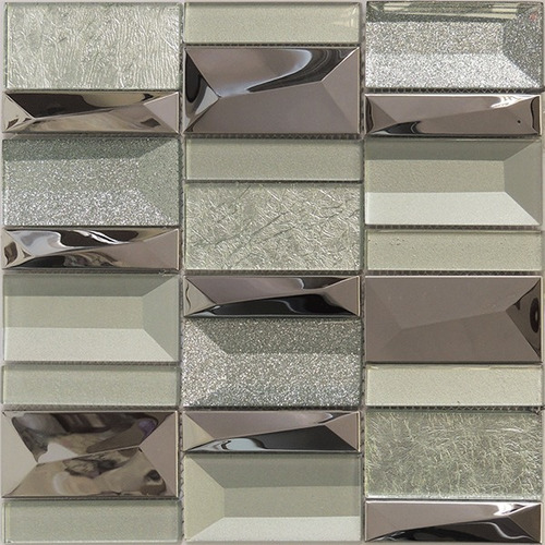 Malla Mosaico Azulejo Cenefa Vidrio/aluminio/acero Donato T