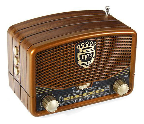 Radio Parlante Bluetooth Retro Vintage Batería Recargable 5v