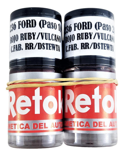 Pintura Retok Ford Rojo Ruby / Vulcano Tricapa Aa / Dstwta