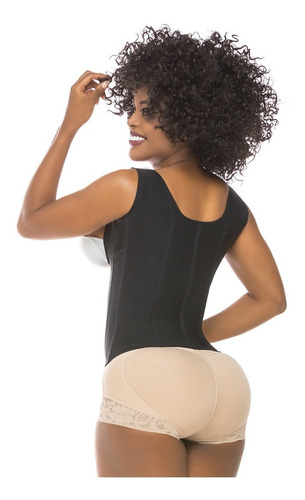 Imagen 3 de 7 de Faja Colombiana Salome Chaleco Moldeador Dama 0314 Negro