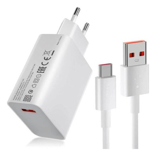 Cargador Original Xiaomi 33w Mi Turbo Charge + Cable Tipo C