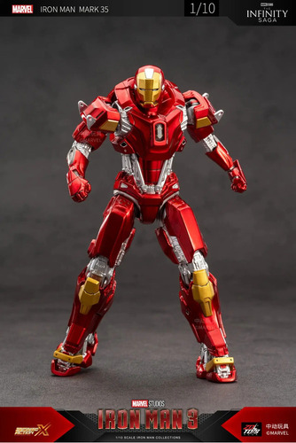 Figura De Acción Zd Iron Man Mk35 A Escala 1/10, Juguete Par