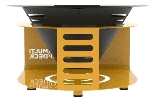 Parrilla para barbacoa Colima Multideck Slim Yellow, color amarillo