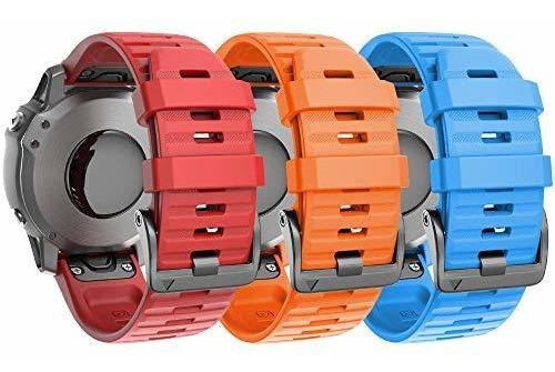 Correa De Reloj - Ancool Compatible With Fenix 6 Bands 3-pac