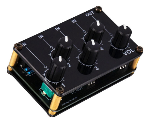 Console De Mixagem De Som De Áudio Estéreo De 4 Canais