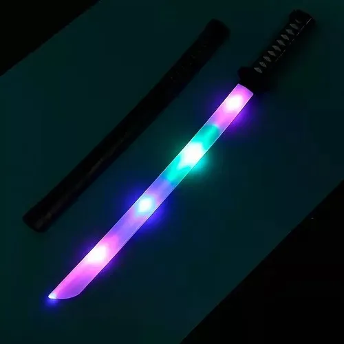 Espada de juguete para niños Samurai Ninja con luz y sonido, color rojo