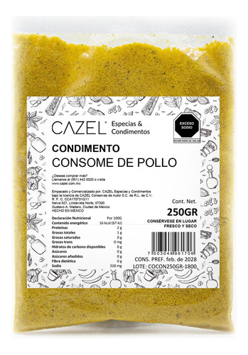 Consomé De Pollo Especial Sazonador Oaxaca 250g