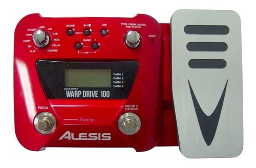 Imagen 1 de 2 de Pedal de efecto Alesis Warp Drive 100 rojo