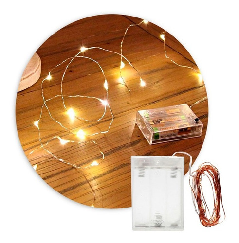 Luces Led Hada 10 Metros 100 Leds A Pilas Guirnalda