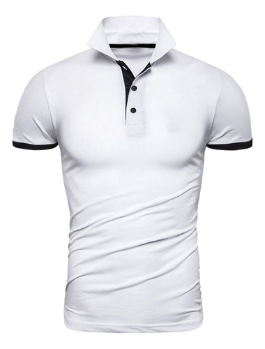 Polo De Manga Corta De Verano Para Hombre De Negocios.