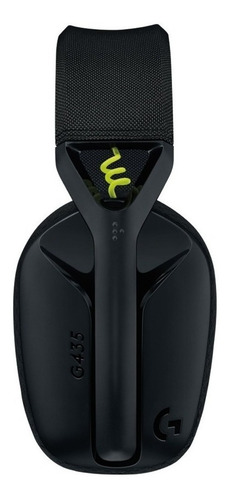 Imagen 3 de 4 de Audífonos gamer inalámbricos Logitech G Series G435 negro y amarillo fluorescente