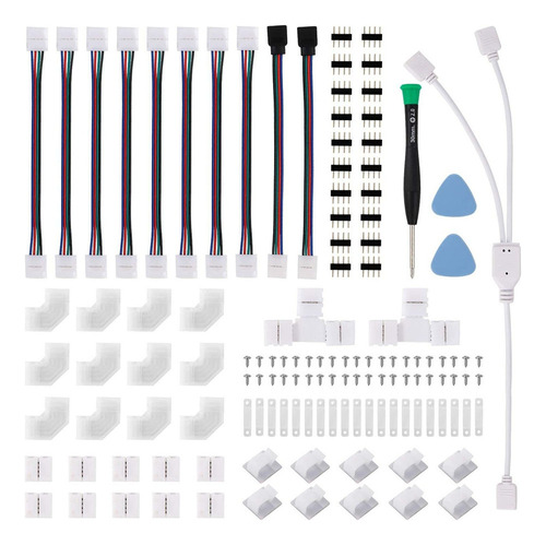 Kit De 127 Unidades De Conector L Broche Para Unir Tira Led