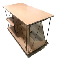 Comprar Escritorio Mesa Para Computación Estantes Y Cpu Con Varillas