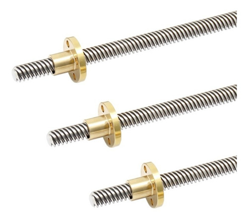 Tornillo Acme De Avance 8mm Con Tuerca T8 50cm Varilla Rosca