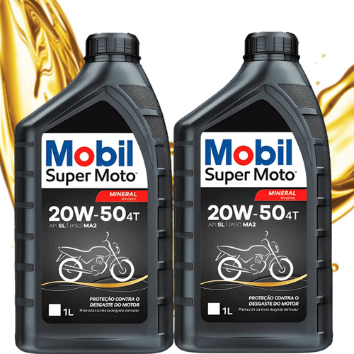 Óleo Mobil 4t 20w-50 4t Cbx 250 Twister Xre 300 2 Unidades