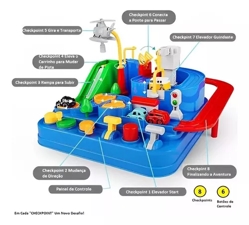 Playset Aventura Divertida Com 4 Carrinhos - Shiny Toys - Ifcat ToyStore