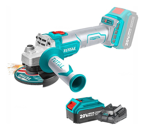 Amoladora Esmeril 20v Batería 4 Ah Brushless Total Cortadora